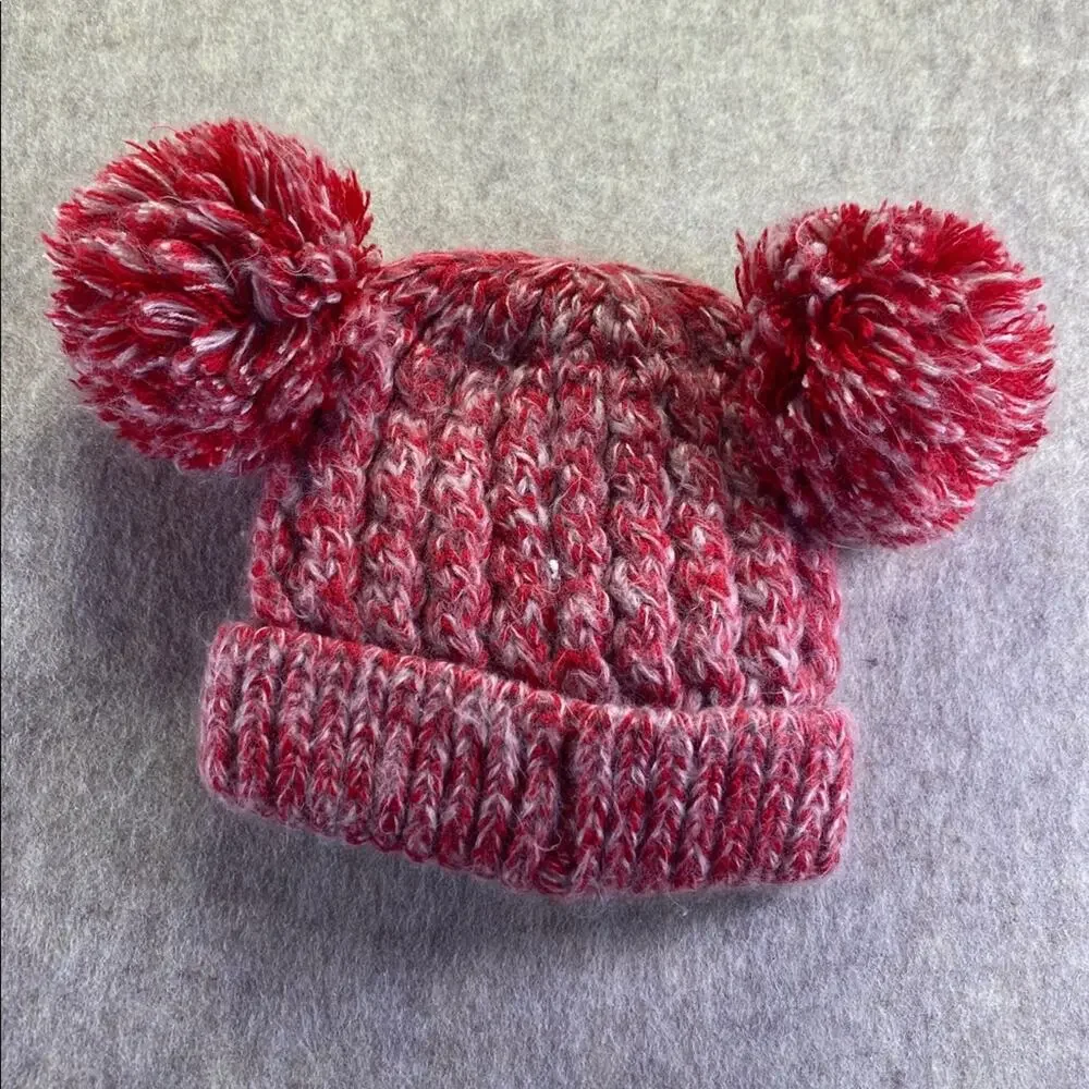 C.C Kids Red and White Pom-Pom Hat